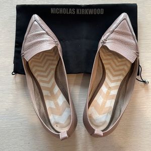 Nicholas Kirkwood - Beya Flats in Lilac Pink. Size 39.